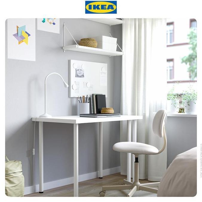 Instan- Ikea Linnmon Meja Minimalis Berkualitas Putih 100X60 Cm