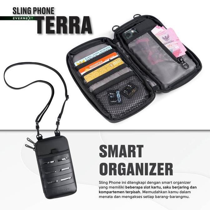 Tampilgayar- Evernext Sling Phone Pria Waterproof Terra Sling Pouch Wallet Pria Wanita Hanging Walle