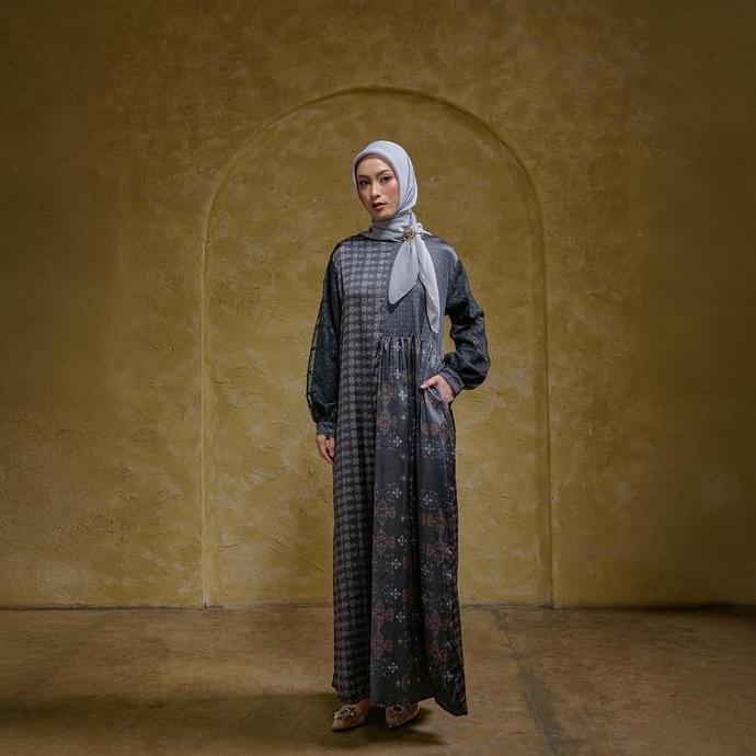 Zm Zaskia Mecca - Kanae Gamis Wanita Premium - Teman Serumpun - Edisi Kamboja Brokat Dress