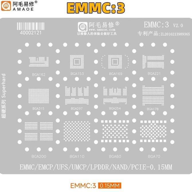 Plat Cetakan Emmc3, Ufs, Nand, Umcp - Ic Bga Asli Amaoe