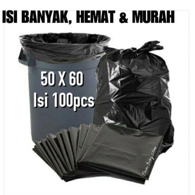 PLASTIK SAMPAH 50 X 60 CM TEBAL ISI 100PCS