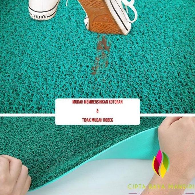 (CRM) Karpet Mie Meteran 50 x 120cm / Karpet Bihun Meteran / Keset Karpet Karet Mie Bihun POLOS Teba