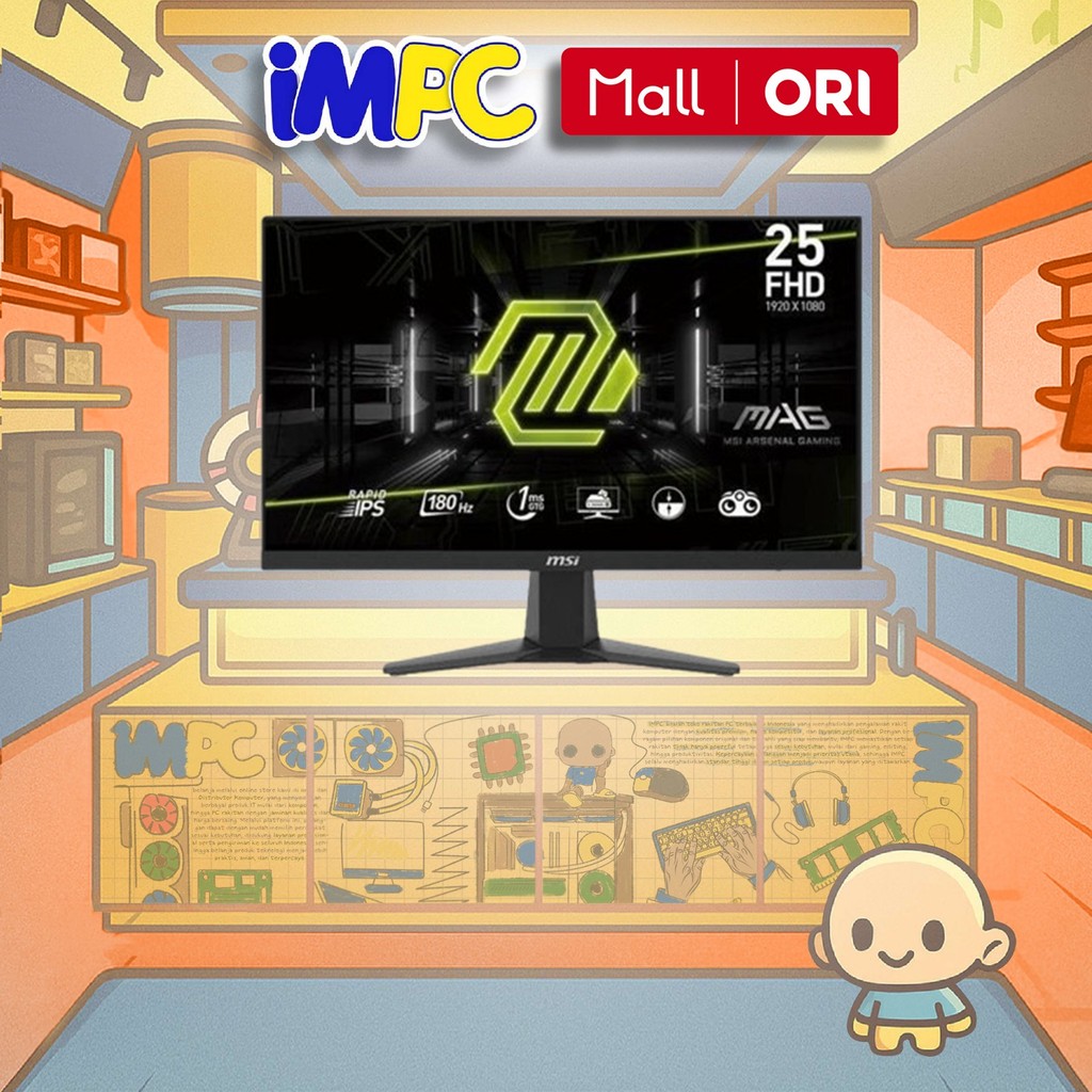 MSI LED MONITOR MAG 256F 25" IPS 180Hz 25 Inch
