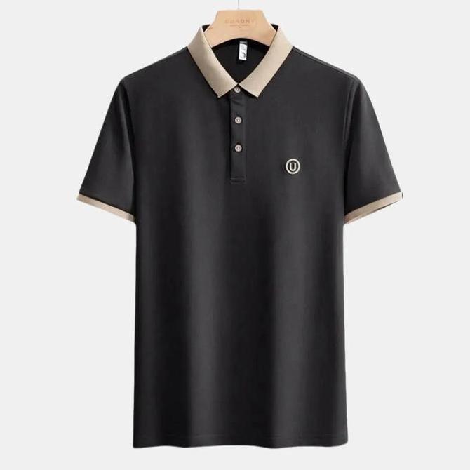 Kaos Polo Pria Luxor Fashion, Bordir Berbentuk U, Kain Poli Rajutan Berkualitas Tinggi, Penyerap Ker