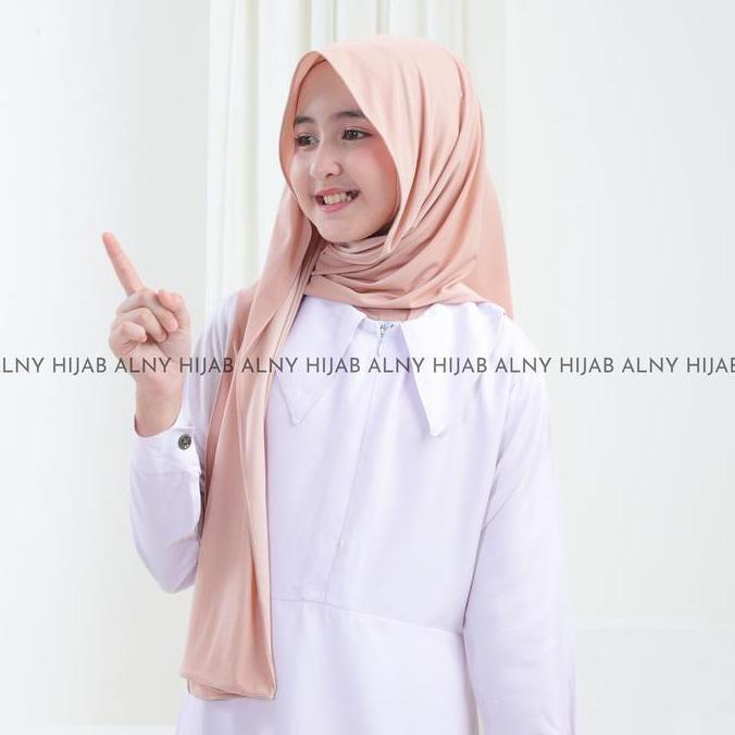 Kidsrelig- Alny Hijab - Pashmina Inner Jersey Anak Pashmina Instan Oval Anak Pashmina Instan Inner O