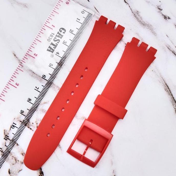Strap Tali Jam Tangan Swatch Full Merah 19Mm Tali Jam Swatch Hemat