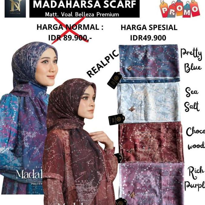 Thegirlrelig- Madaharsa Scarf By Nadheera Luxury Ori Terbaru, Jilbab Voal Premium, Jilbab Segiempat 