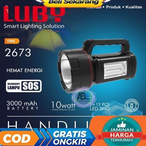 Lampu Senter Emergency LUBY L2673 Lampu Senter Charge LUBY L-2673