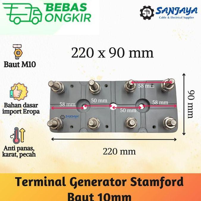 Promo Terminal Dinamo Generator Stamford Baut 10mm M10 220x90MM COD