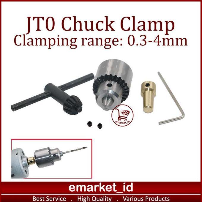 Tools- Kepala Bor Jt0 Chuck Mini Clamp 0.3-4Mm Shaft 3.17Mm Jto / Dinamo Rs