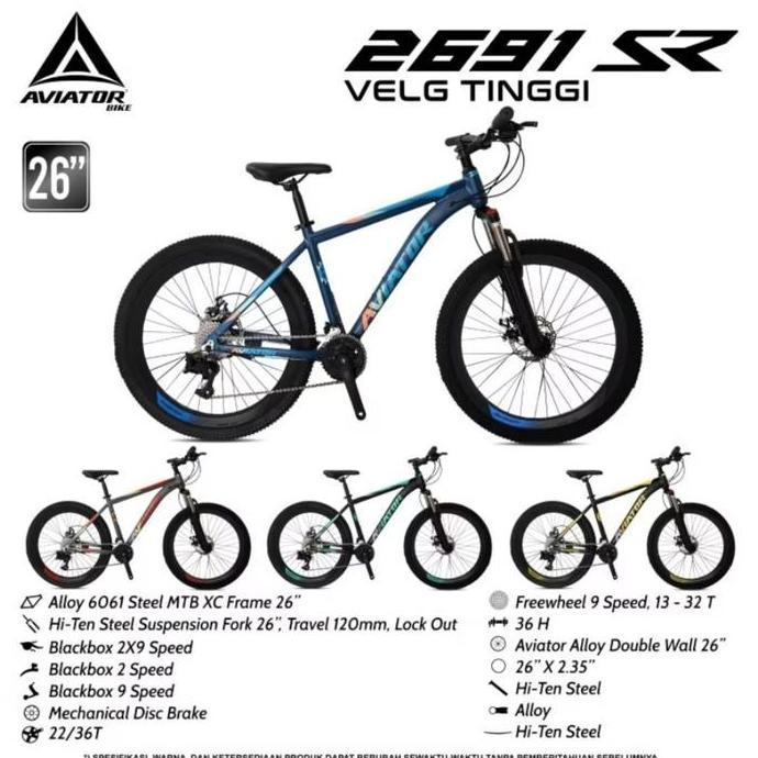 Sepeda MTB 26 Aviator 2691 KHUSUS GOSEND BANDUNG