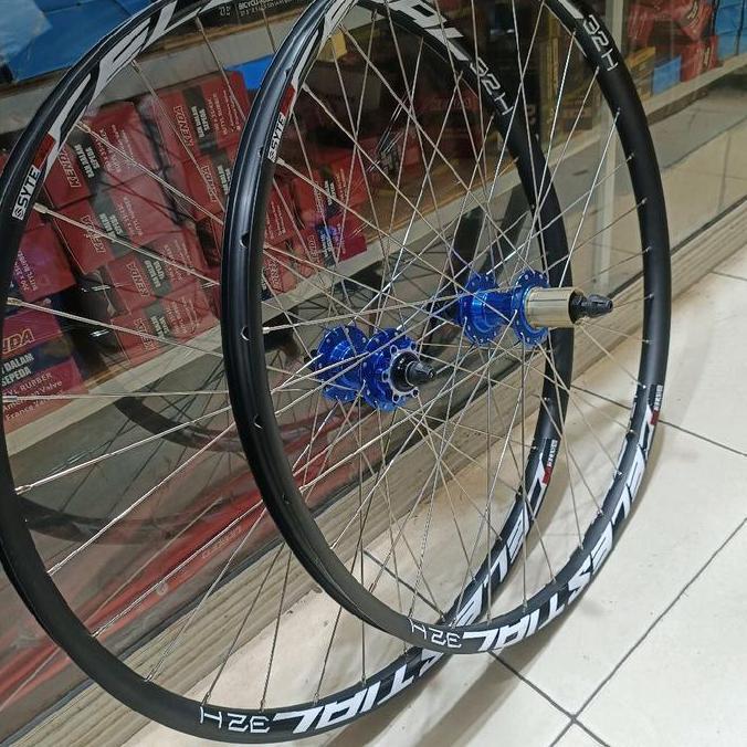 wheelset sepeda MTB ukuran 27.5 merk araya SR25 dan syte celestial HUB PACIFIC 409 CAKRAM