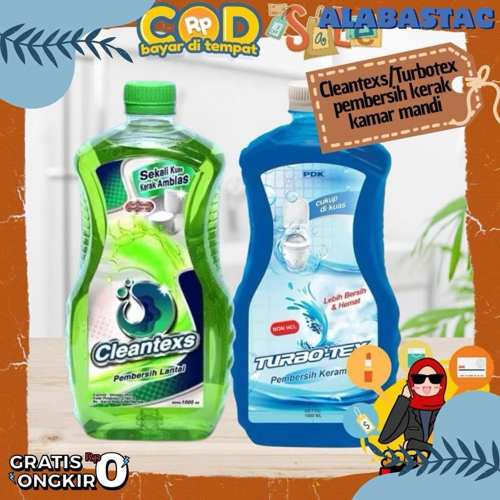 [Joeragan Lapak] Cleantexs Turbotex Pembersih Kerak Kamar Mandi 1000 Ml Lantai Cleantex Porcelen Was