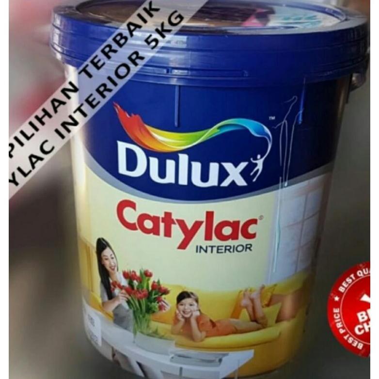 Cat Tembok DULUX CATYLAC INTERIOR Putih & Warna Standart @ 5 Kg Khusus Medan Grab&Gojek only