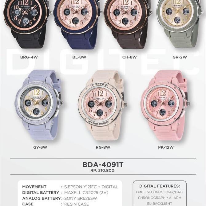 Jam Tangan Digitec Wanita DG 4091 Original dg4091 Cream