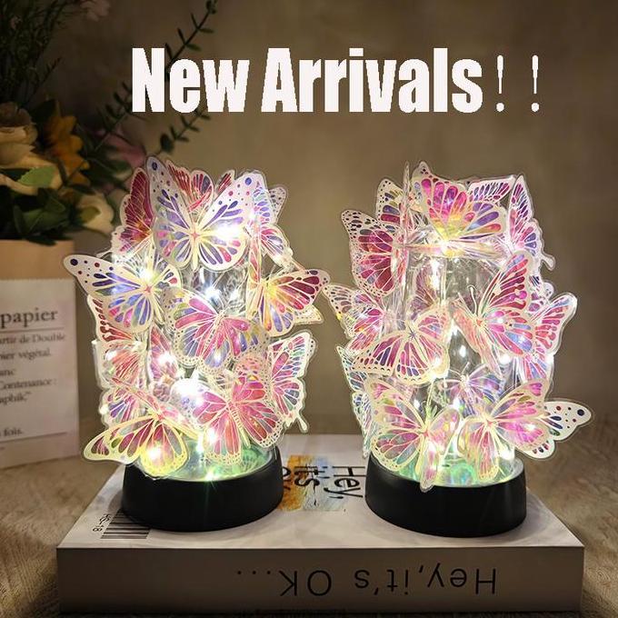 Flowbty- Yko Lampu Led Diy Bunga Mawar Plastik Beauty And The Beast Rose Valentine Hadiah Botany Lig