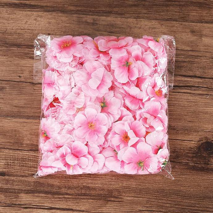 Flowbty- Bunga Meihwa Tabur Dekorasi Imlek Meihwa Bunga Kain Sakura Pink Murah