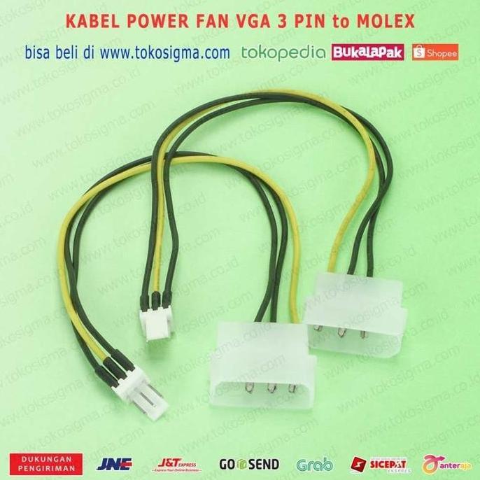 KABEL FAN VGA 3PIN TO MOLEX 4PIN DISKON