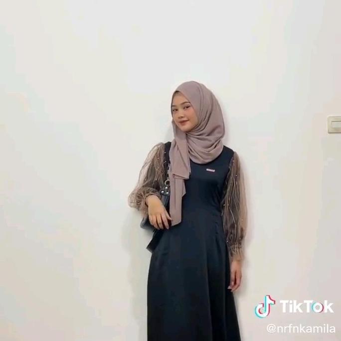 Regreg- Kharisa Dress || Gamis  Pesta Kombinasi Tile  Brokat Premium