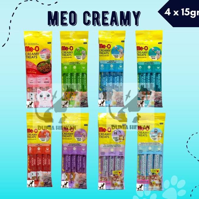 Lansungkirim- Snack/Treat Kucing (Cat) Me-O Meo Creamy Treat Treats Per Dus