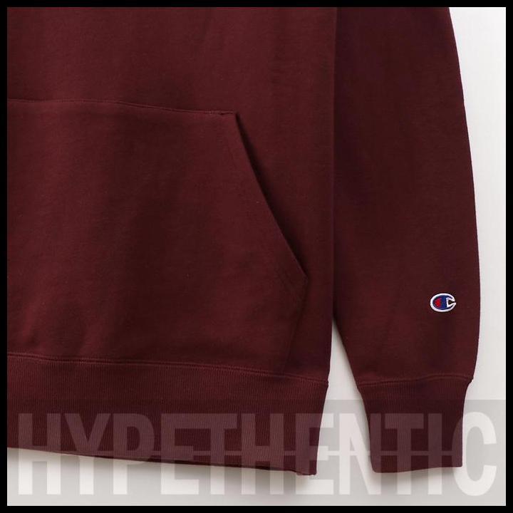 Best Seller Champion Sweatshirt Logo Maroon Hoodie Original / Red Jacket / Merah