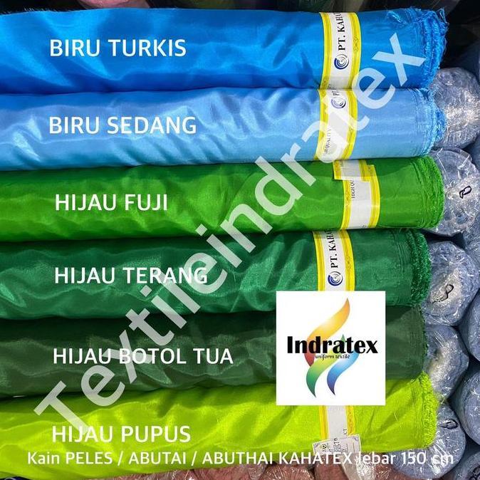 Lansungkirim- ( Per 1 Roll ) Kain Peles Abuthai Abutai Kahatex Meteran Lebar 150 Cm Bahan Furing Lap