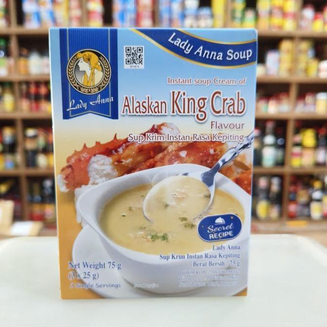 ,,,,,,,] Lady Anna Soup Cream of Alaskan King Crab Flavour/ Sup Krim Instan rasa Kepiting 75gr