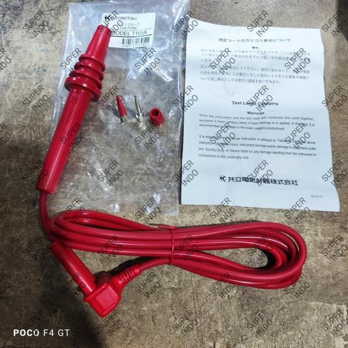 KYORITSU 7165A TEST LEADS CABLE KABEL LEAD 7165 FOR 3025A 3121B 3122B ORIGINAL DAN TERPERCAYA
