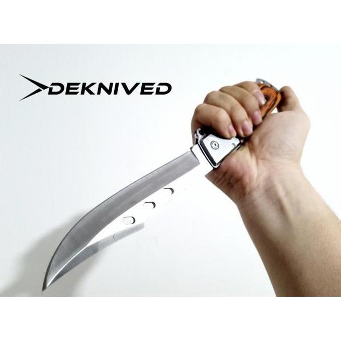 Naturalcam- Pisau Lipat Survival Outdoor Besar Usa Stainless Steel " Deknived "