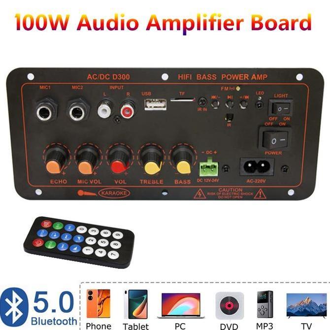 Kit Amplifier Subwoofer Audio Bluetooth USB FM Radio TF DIY 100W D100W HIGH QUALITY
