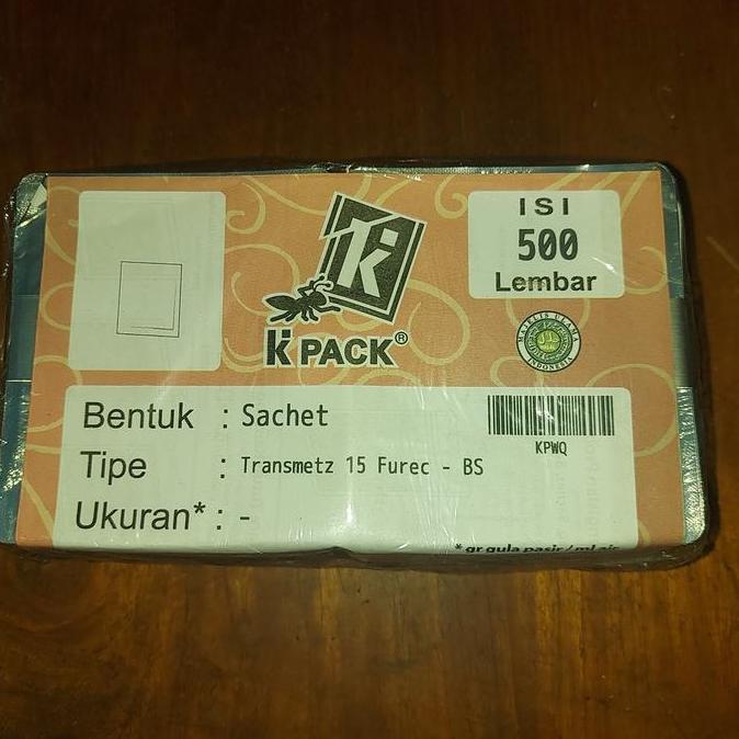 Sachet transmetz TM 15 ( 8x9 ) kemasan transparan metalized