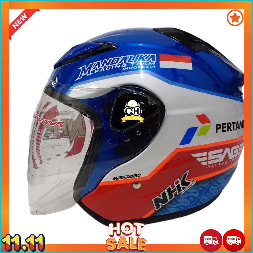 Helm Nhk R6 Half Face Gp Edition Mandalika [H2]