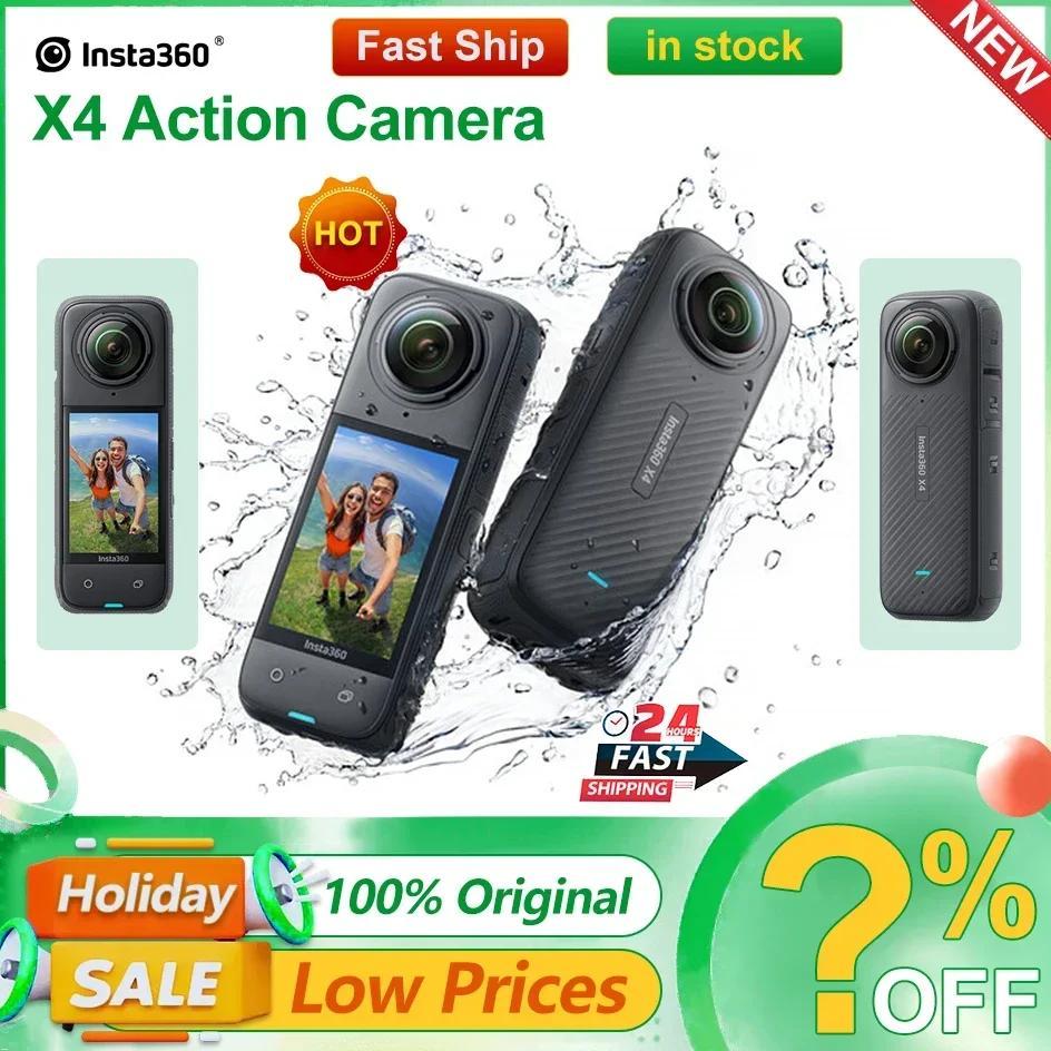 Insta360 X4 action camera,8K 360 , 4K wide-angle video, 135 minutes battery life, AI editing, suitab