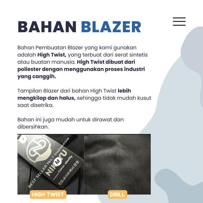 Nikayu Black SETELAN SLIMFIT JAS PRIA HH TWIST 3IN1 Blazer Celana & Vest Formal Semi Wisuda Hitam Su