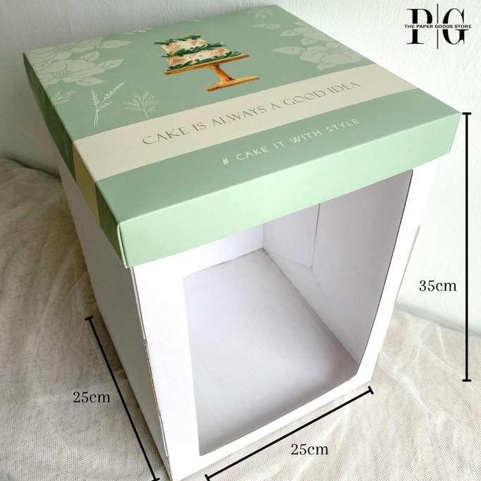 Blocke- Tall Cake Box Kardus / Kotak / Dus Kue Tinggi 25X25X35