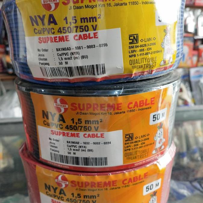 Kabel SUPREME NYA 1x1.5 50mtr/ Supreme Nya 1x1.5 50meter