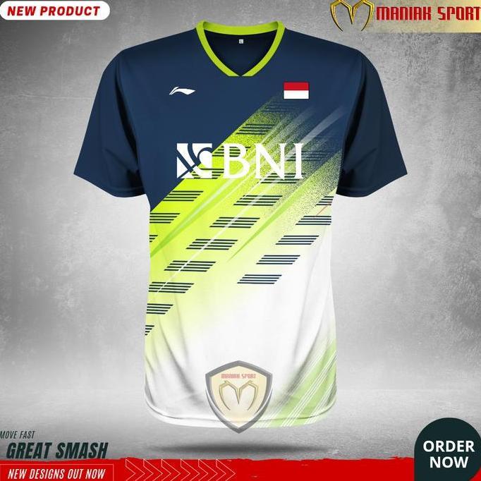 Kokking- Kbpms- Free Sablon Nama Kaos Badminton Baju Bulutangkis Ago Premium