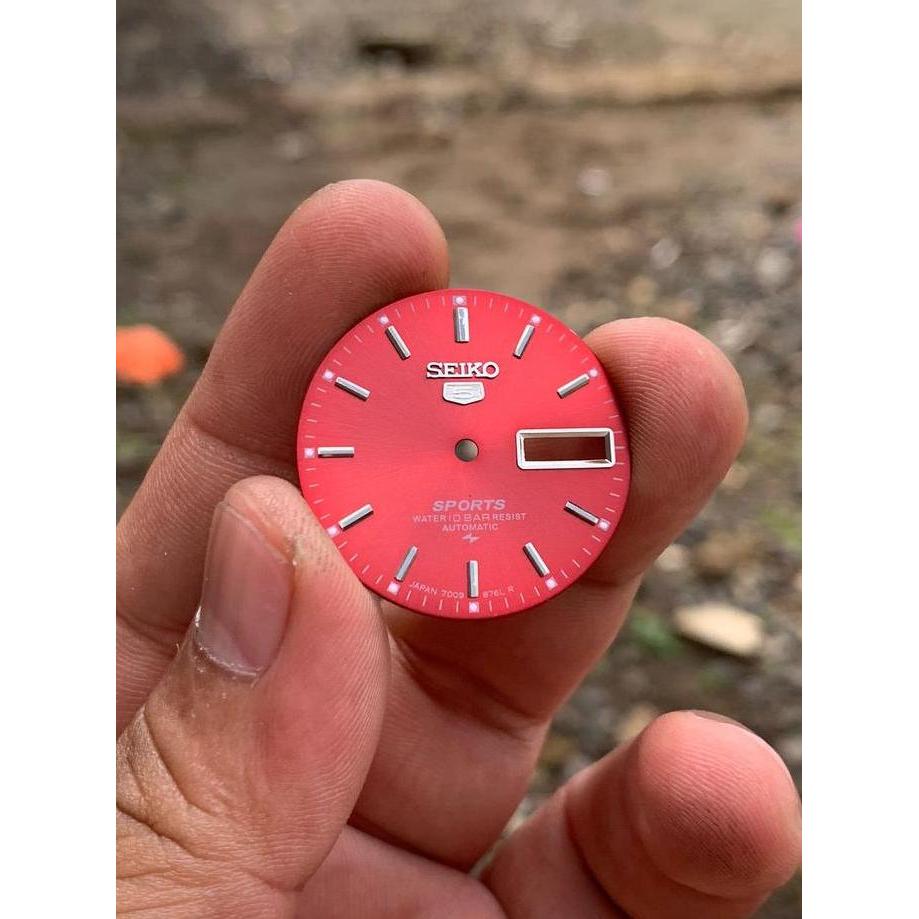 Plat Dial Seiko 5 Sports 28,5 Merah Cal 7S26 7009 Nh36 6309 Terbaik