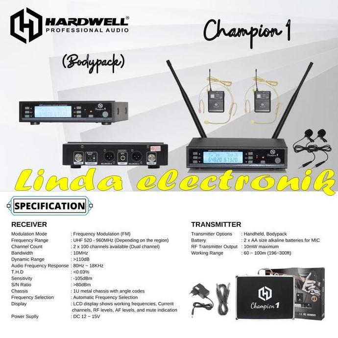 mic wireless hardwell champion 1 hardwell champion1 Clipon headset