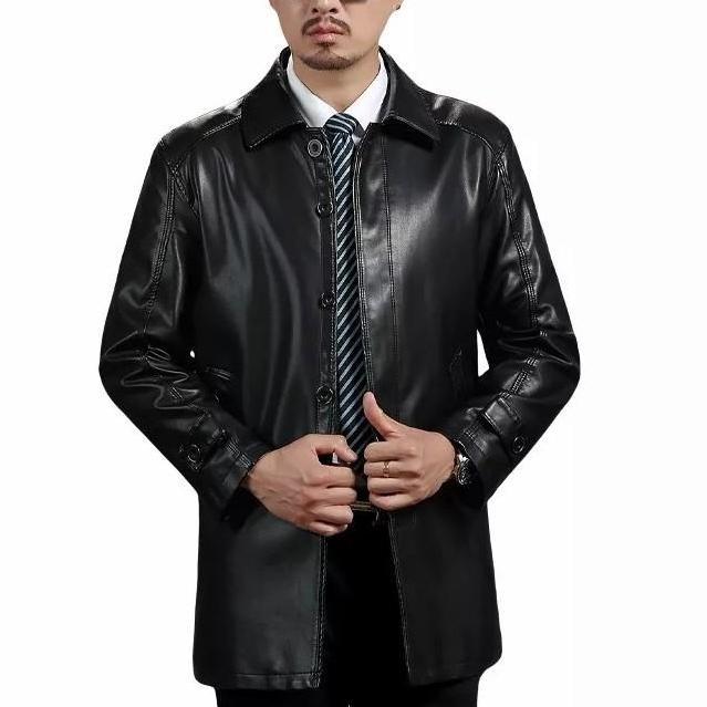 jaket kulit blazer panjang pria jaket kulit jas pria 100% orinal