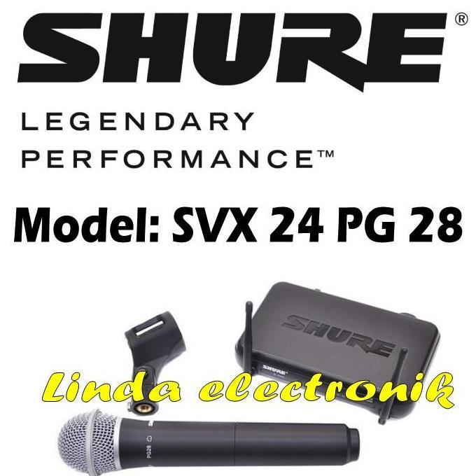 mic shure svx24 pg28 shure svx 24 pg28 single mic original