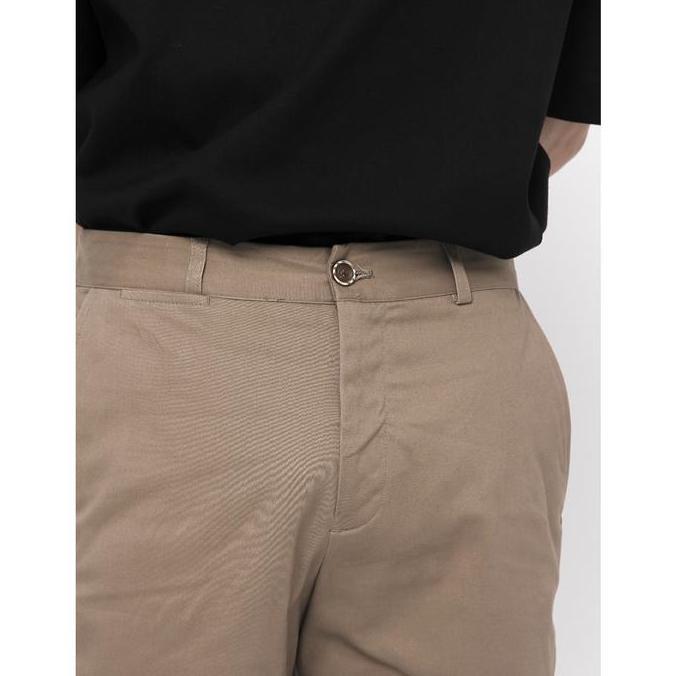 LARUSSO Celana Panjang Pria Chinos Slimfit Stretch - Tortila M005