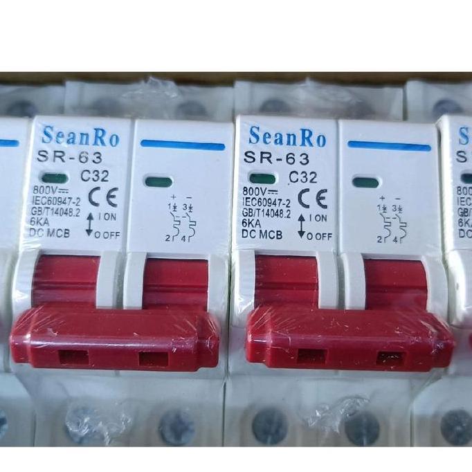 Diskon Mcb Dc 2Pin Mcb Pv Mcb Dc 2P 10A 20A 32A 40A 50A 63A Seanro Panel Sury
