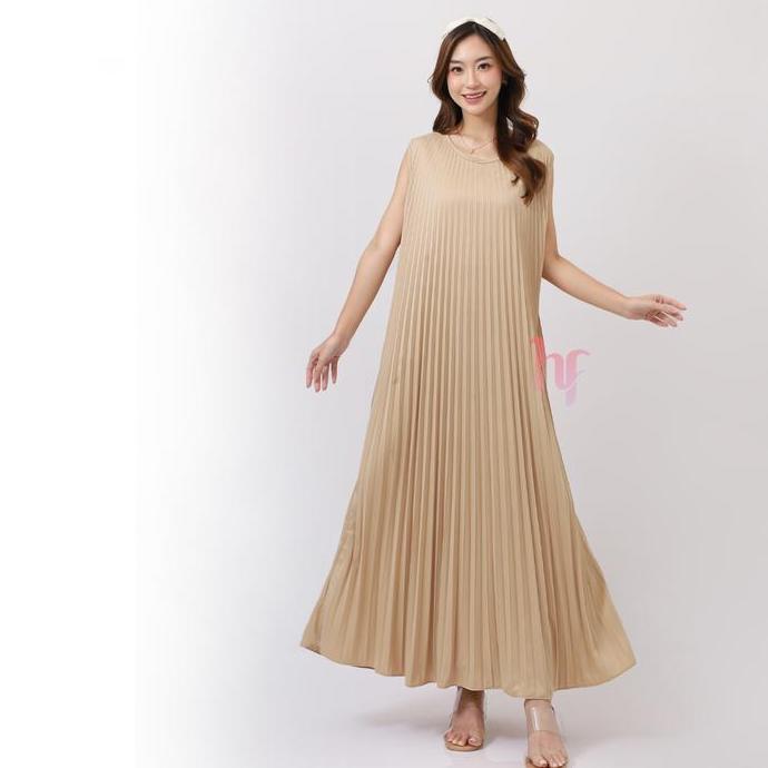 BEST SELLER DS03 | INNER DRESS PLISKET MAYUNG / INNER DRESS TANPA LENGAN / INNER DRESS PANJANG / INN