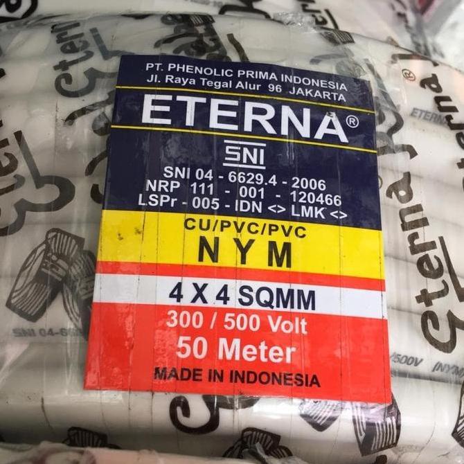 Kabel Listrik NYM Kawat 4x4 4x4mm Eterna @50mtr