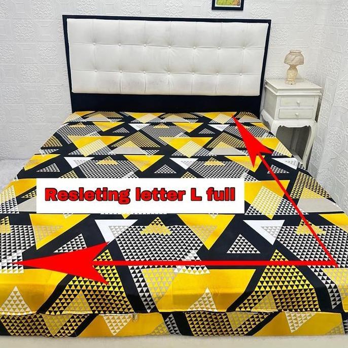 Sleeprm- Sprei Resleting Sarung Kasur Ukuran Lengkap Bisa Costom Ukuran Tanpa Sarban & Sargul  Sprei