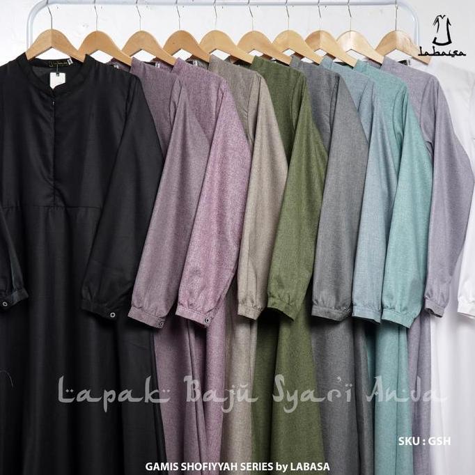 Gamis Katun Madina Polos Basic Shofiyyah Series - LABASA ORI | Gamis Dewasa