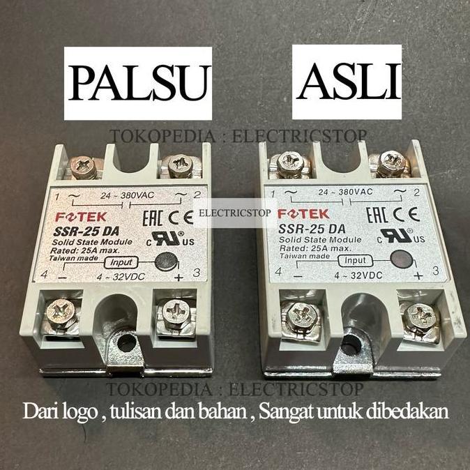 Autonix- Fotek Ssr-50 Da 100% Original Taiwan Ssr50Da Ssr-50Da Garansi Uang Kembali Jika Palsu