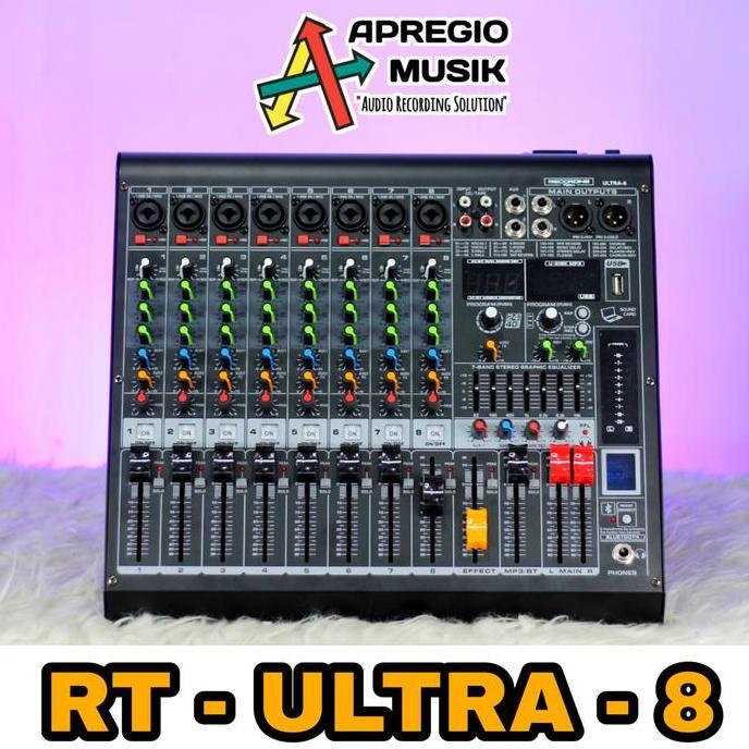 Ratu_seller428 - Recording Tech RT Ultra 8 Ultra8 Mixer Audio USB 8 channel Mic input