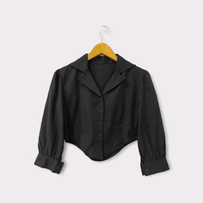 Cntikk- Kemeja Puff Viral M L Xl Xxl Baju Crop